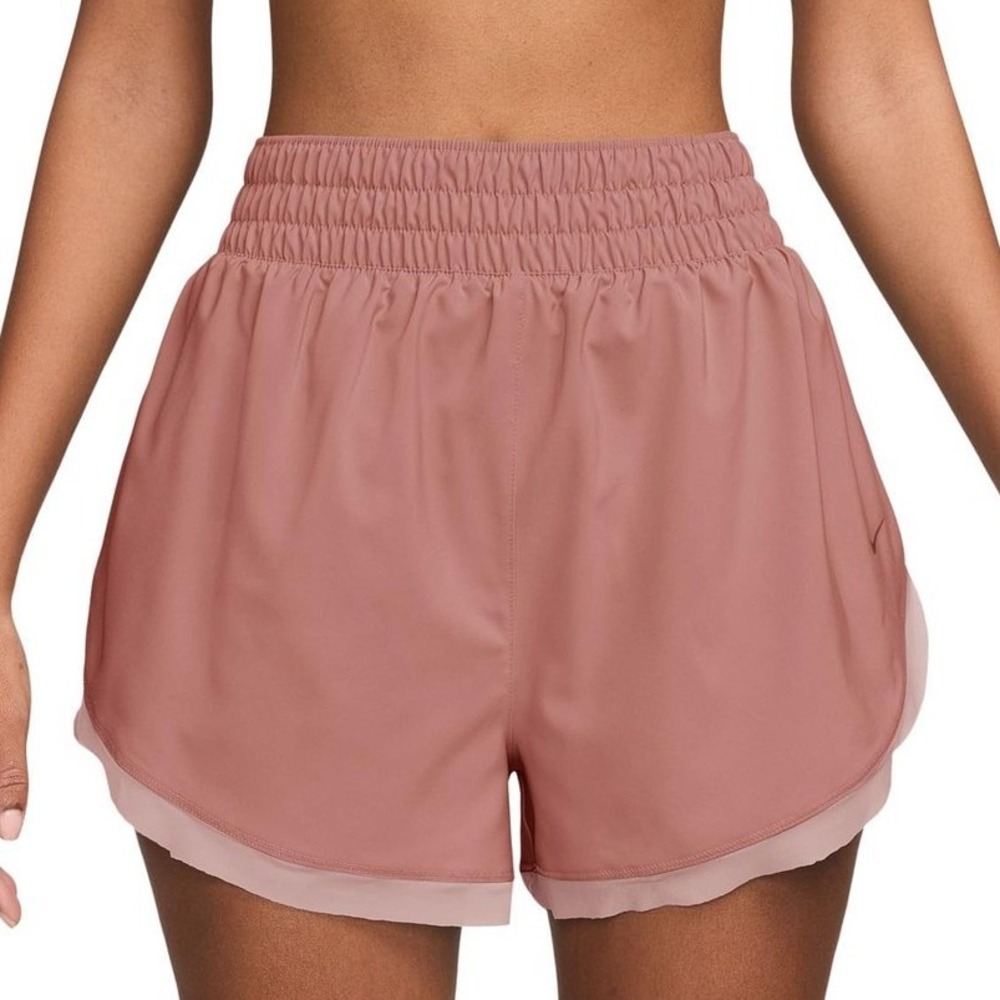 Nike Running Women's M Shorts One Dri-FIT Loose Brief-Lined Rust Pink HV3503-685